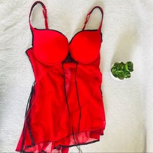 Red Lingerie Teddy